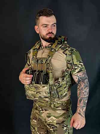 Плитоноска yakeda мультикам зі швидким скиданням  штурмова чоловіча плитоноска мультикам з підсумками   WAR Львів