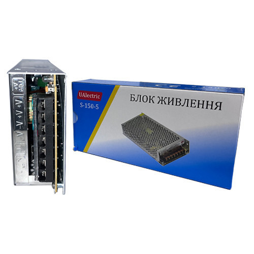 Перфорированный блок питания UAlectric S-150-5, 5В 30А 150Вт, для видеонаблюдения, LED и замков Киев - изображение 5