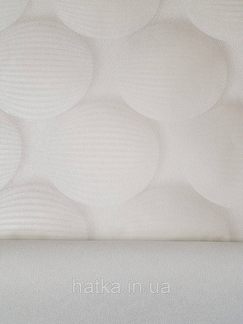 Обои виниловые на флизелине метровые Sintra Edelina геометрия фигуры круги  3д белые бежевые Киев - изображение 2