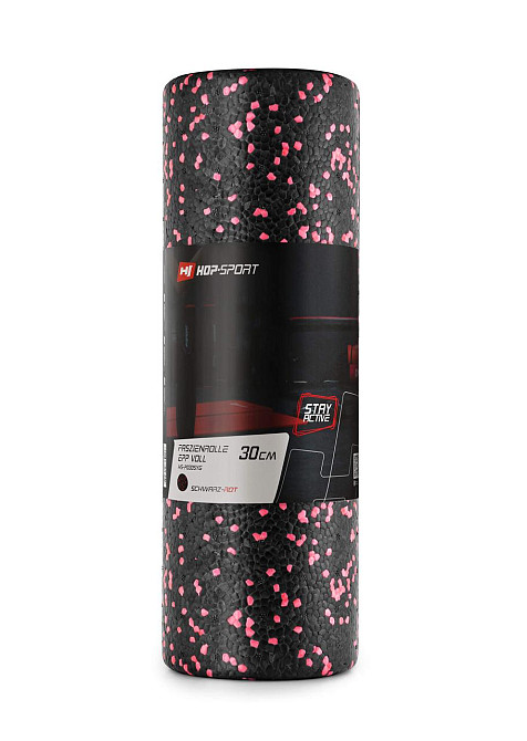 Роллер масажер (валик, ролик) заповнений Hop-Sport EPP 30см HS-P030SYG чорно-червоний Киев - изображение 2