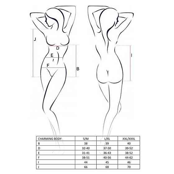 Боді Passion CHARMING BODY L/XL, black Sex Aura Київ