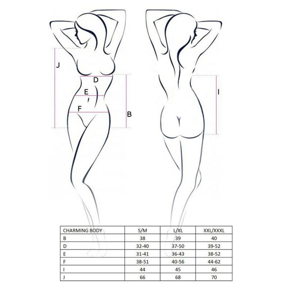 Боді Passion CHARMING BODY L/XL, black Sex Aura Київ - фото 3