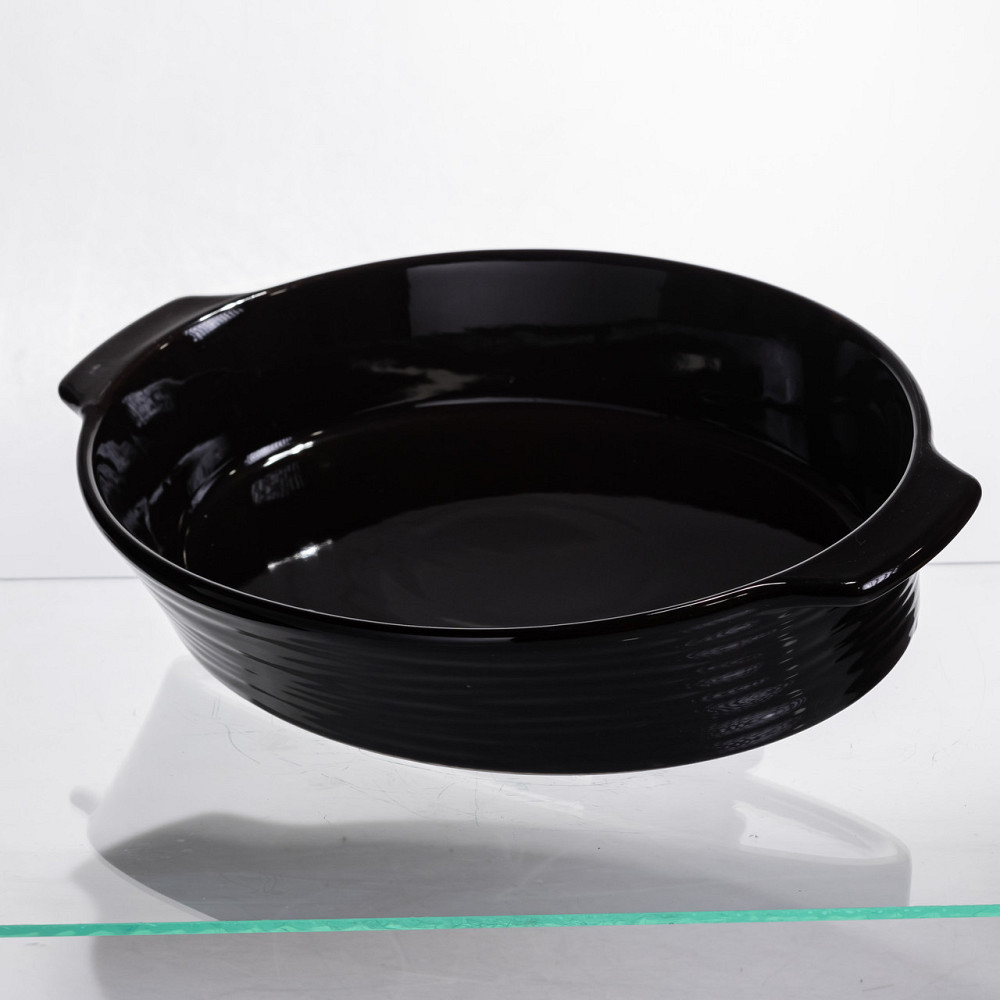 Форма для запікання овальна 36×22.5×7 (см) форма для духовки 2 літри Чорний SH1290 Коломия - фото 2