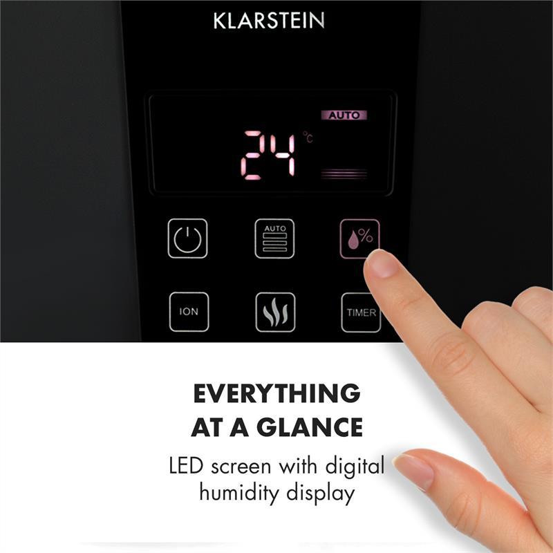 Зволожувач VapoAir Onyx зі світлодіодним екраном, сенсорний пульт дистанційного керування, чорний (Німеччина, Рівне - фото 5