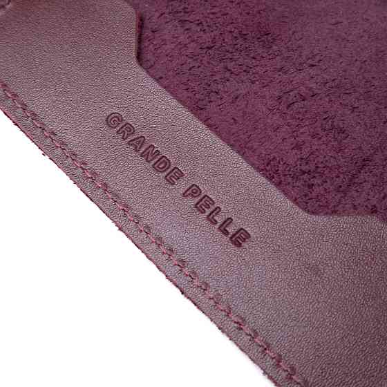 Матовая кожаная обложка на паспорт GRANDE PELLE 11482 Бордовый Киев