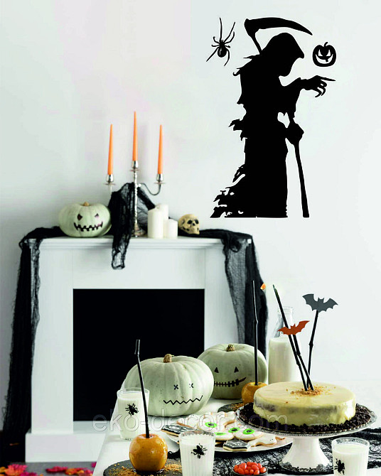 Декоративне настінне Панно «Смерти з косою», Декор на стіну 70*45 см, Чорний Київ - фото 6