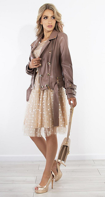 Стильна куртка з екошкіри (46) Київ - фото 8