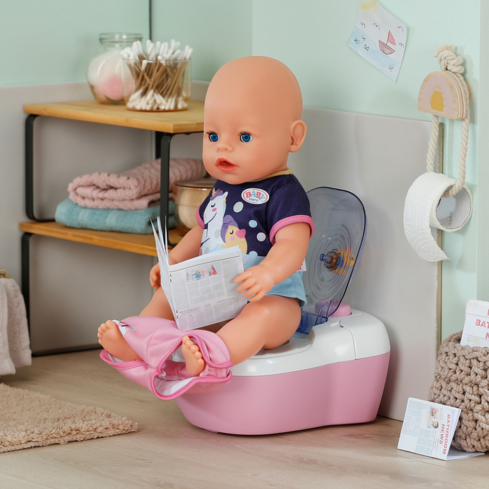 Інтерактивний унітазик для ляльки Baby Born – Маленький туалет (звук) Дніпро - фото 8