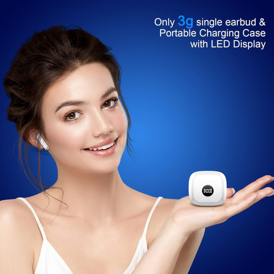 Jxrev J53 беспроводные наушники Bluetooth 5.4, 13 мм, 40 ч, ENC, IP7, LED-дисплей, сенсорное управление, Pearl White Киев