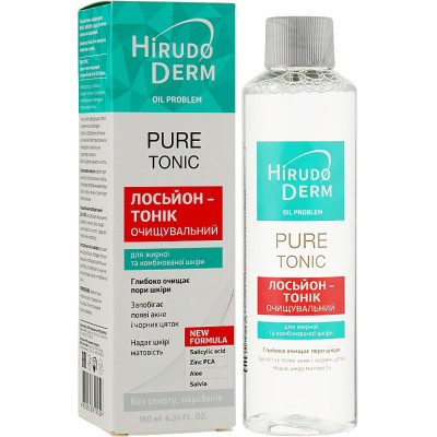 Лосьон для лица Біокон Hirudo Derm Oil Problem Pure Tonic Очищающий 180 мл (4820008319029) Винница - изображение 2