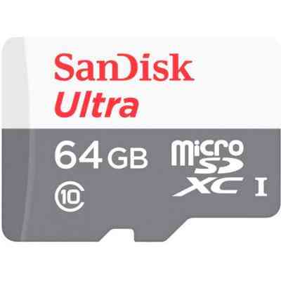 Карта памяти SanDisk 64GB microSD class 10 Ultra Light (SDSQUNR-064G-GN3MN) Винница