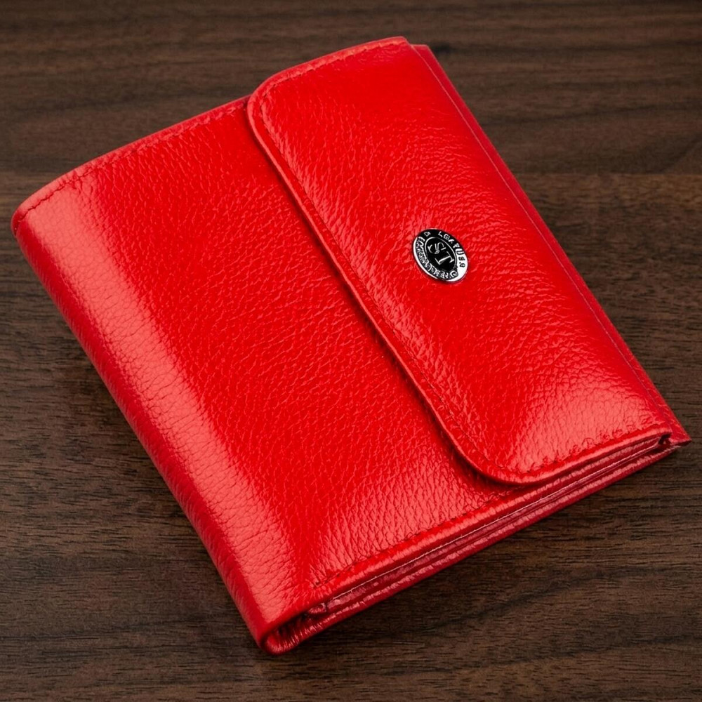 Портмоне для жінок з монетницьою ST Leather 18918 Червоний Київ - фото 8