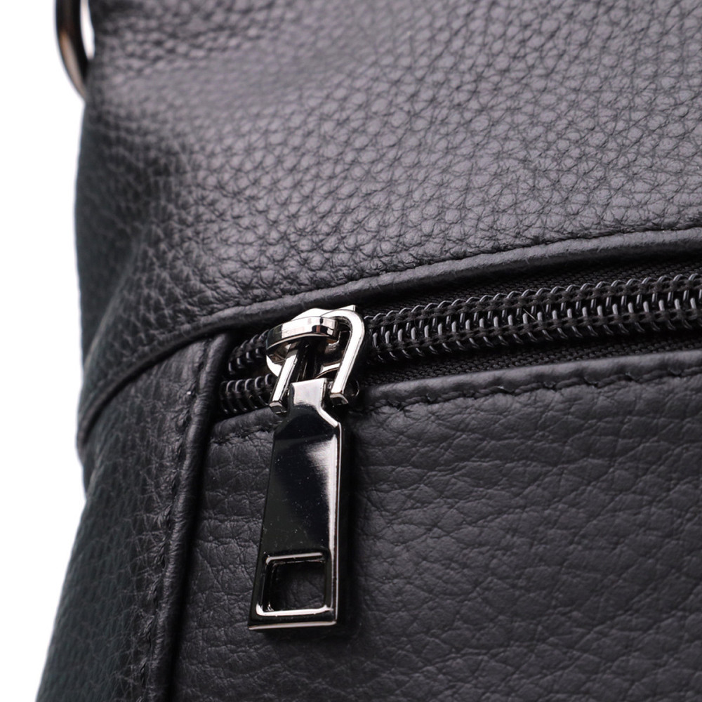 Небольшая женская сумка с двумя ремешками из натуральной кожи Vintage 23014 Черный Киев - изображение 7