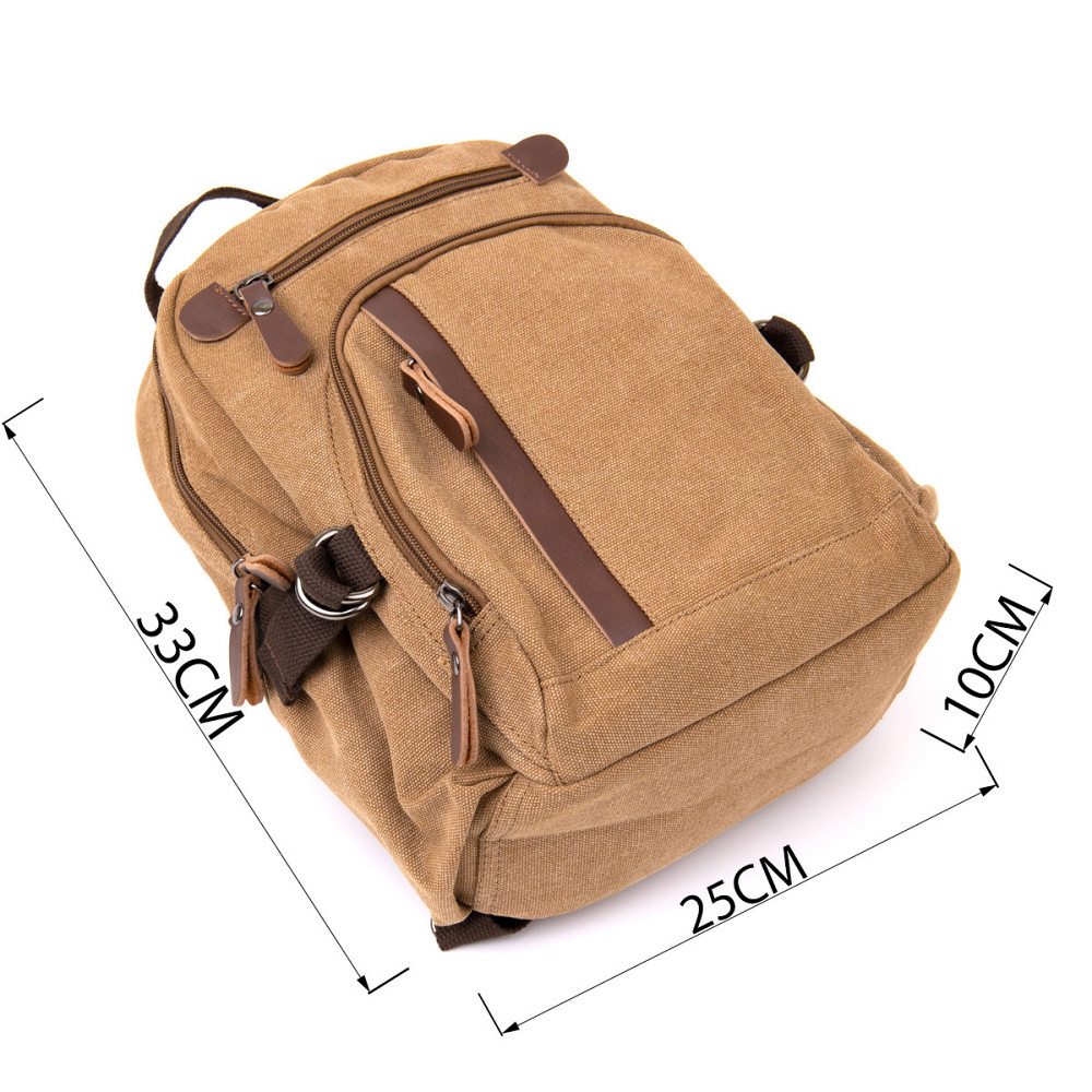 Рюкзак текстильный унисекс Vintage 20603 Хаки Киев - изображение 4