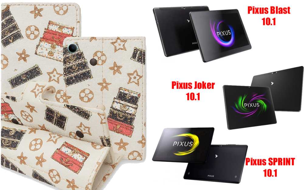 Книжка-трансформер для планшета Pixus Blast 10.1, Joker 10.1, Sprint 10.1, колір Black Lyi White Київ - фото 1