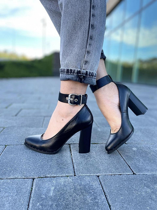 Nivelle Туфлі жіночі NIVELLE чорні натуральна шкіра каблук 9 см (1906/9518-9544) Коломия - фото 5