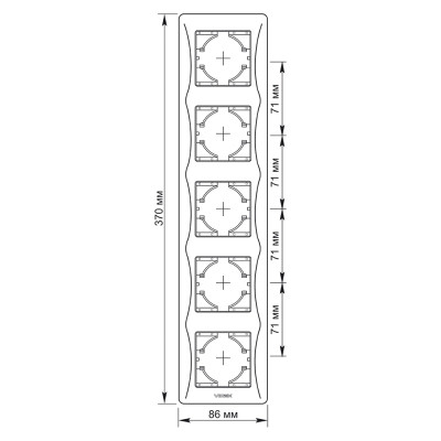 Рамка Videx BINERA серебряный шёлк 5 поста (VF-BNFR5V-SS) Винница - изображение 2