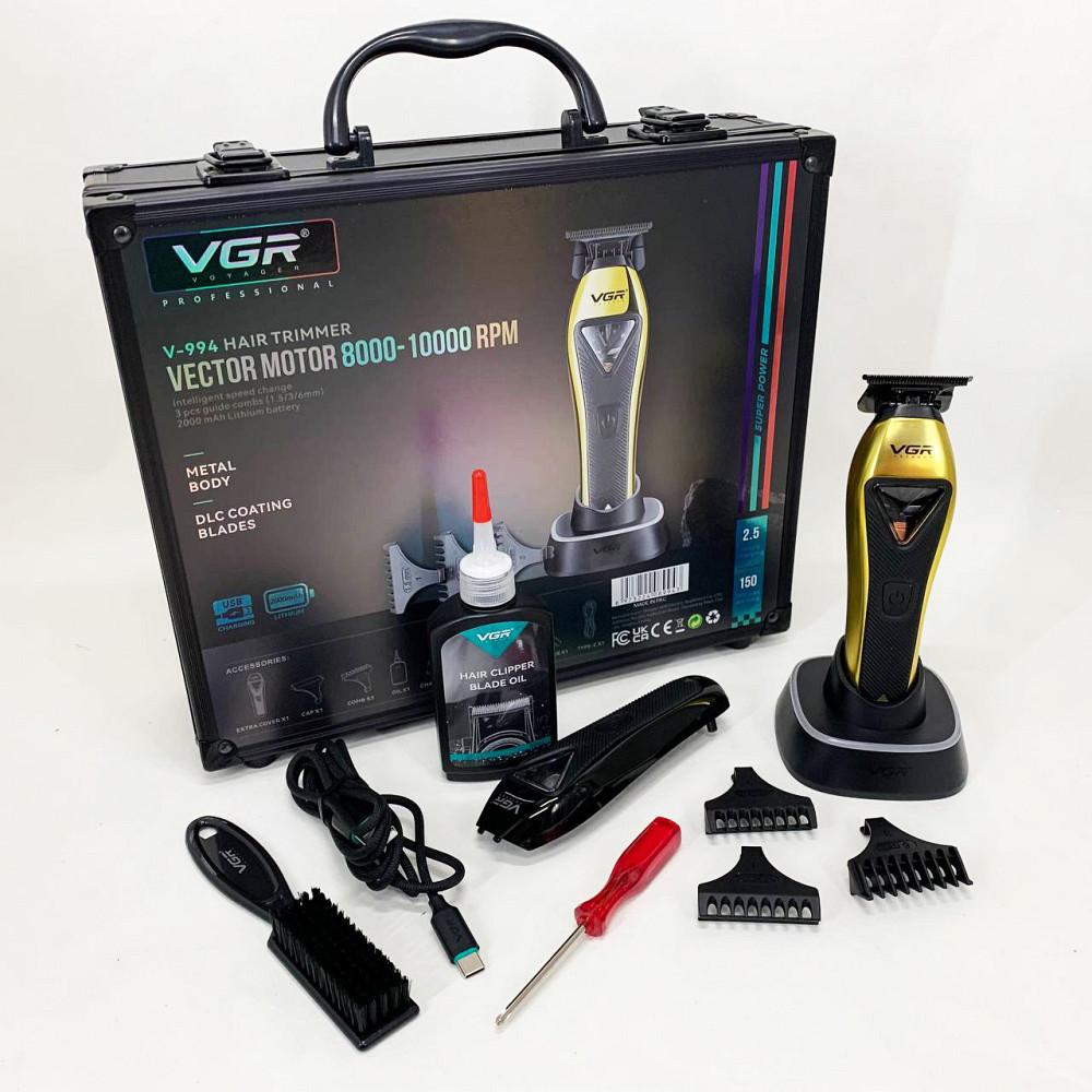Чоловічий набір для стрижки волосся акумуляторний VGR Машинка для стрижки волосся професіоналів FN-20 Київ - фото 7