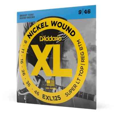 Струны для гитары D'Addario XL Nickel Wound Super Light Top / Regular Bottom (09-46) (EXL125) Винница