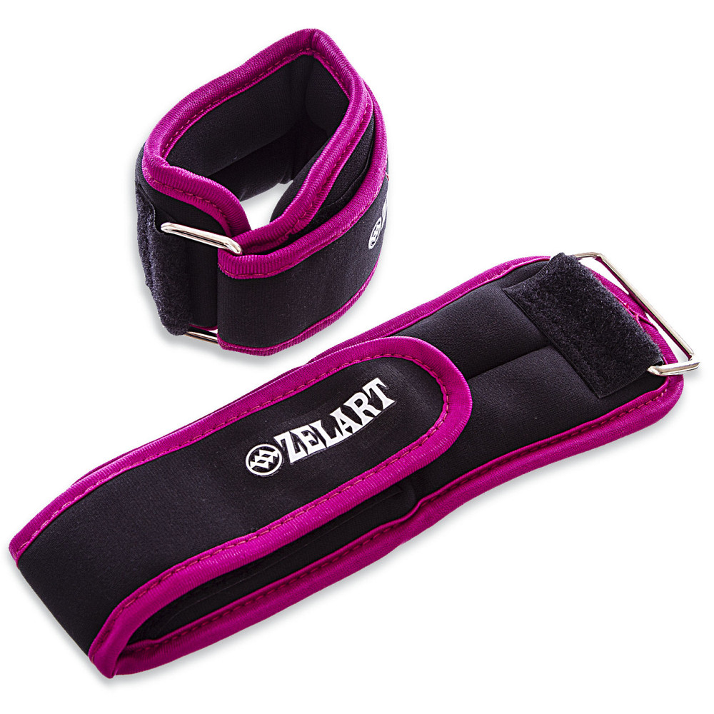 Обважнювачі-манжети для рук і ніг Zelart FI-5732-2 2x1 кг Вишневе - фото 5