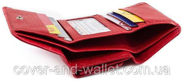 Червоний маленький жіночий гаманець з натуральної шкіри ST 403 Red Київ - фото 8