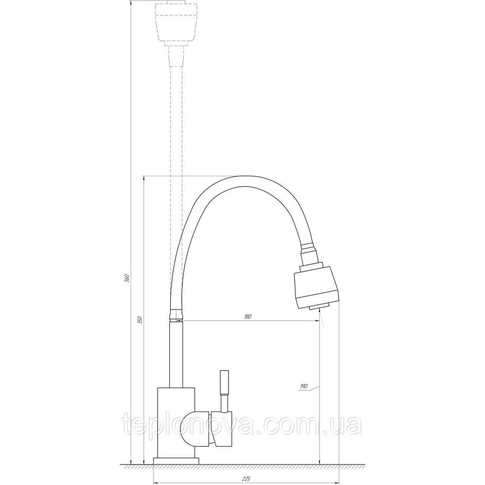 Смеситель для кухни Globus Lux ALPEN SUS-G203S Черновцы - изображение 3