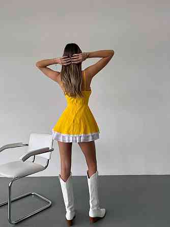 Жіноча стильна чарівність мініплаття бенгалін Жовтий, 42/44 Одеса