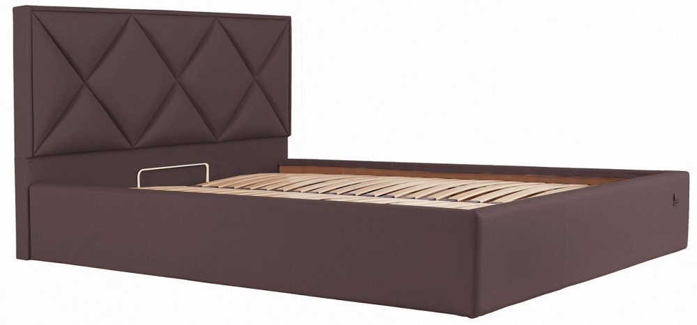 Кровать Двуспальная Leeds Comfort 180 х 190 см Fly 2231 С подъемным механизмом и нишей для белья Темно-коричневый Днепр - изображение 17