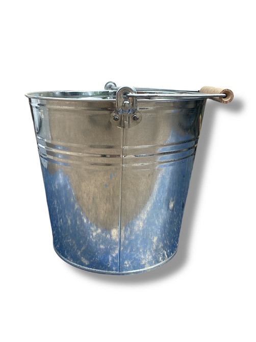 Відро оцинковане 10 л із дерев'яною ручкою Харків - фото 1