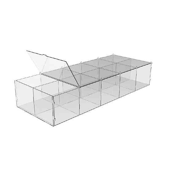 Коробка акриловая EKOSTAR 612х244х120 с крышкой Киев