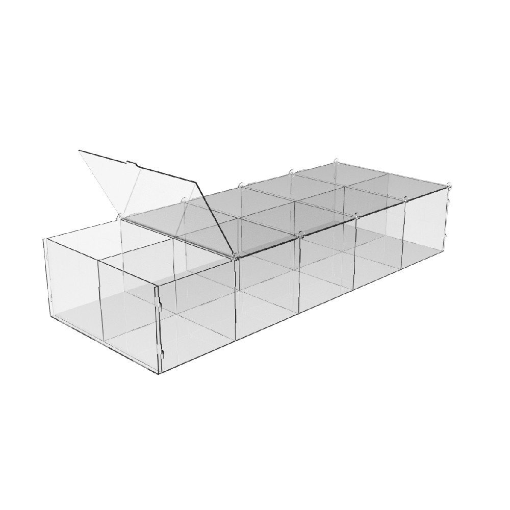 Коробка акриловая EKOSTAR 612х244х120 с крышкой Киев - изображение 1