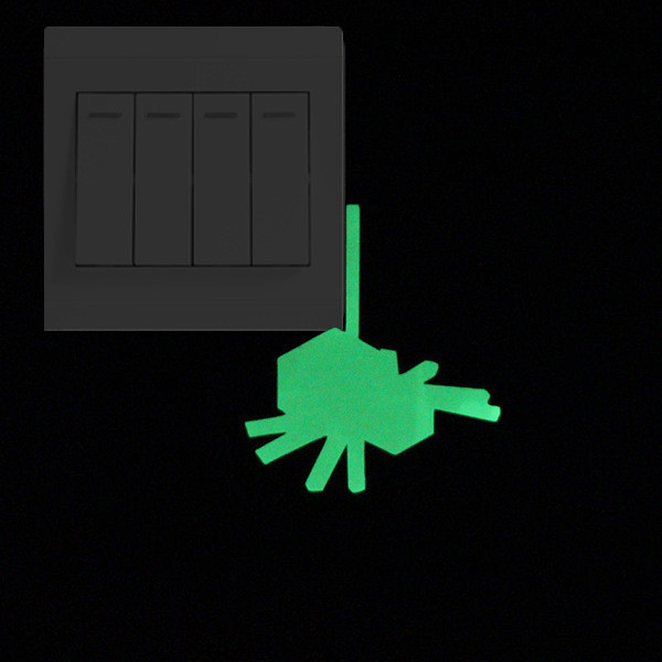 Фосфорная наклейка Паук 8 на 9 см салатовый Киев - изображение 1