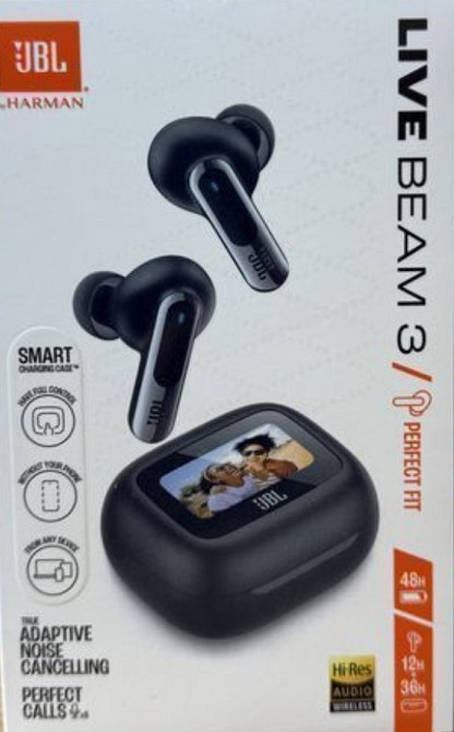 JBL Live Beam 3 (черные) ОРИГИНАЛ – беспроводные наушники. Харьков - изображение 1