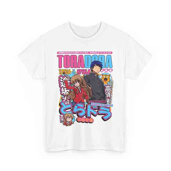 Футболка для хлопчика з аніме принтом Торадора Аніме Таіга Рйууджі оверсайз (зріст від 165 до 180) Чорний AnimeJ0143m Дніпро