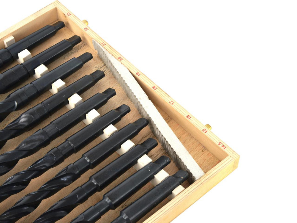 Свердла металу конус B16-MK2 "GEKO" [комплект 10шт] HSS 14,5-23,0мм в дерев'яному кейсі Київ - фото 2