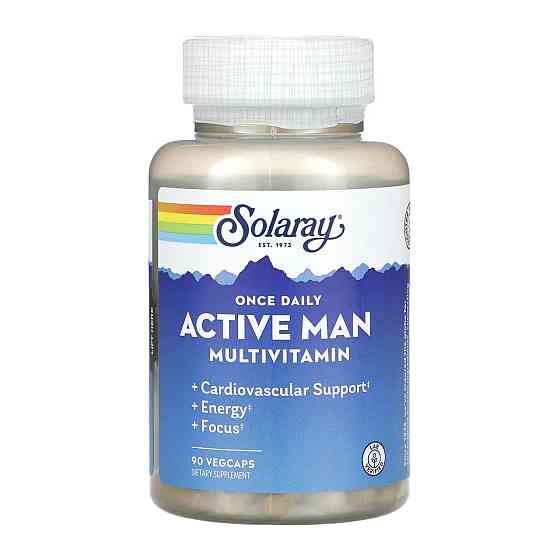 Мультивитамины для мужчин Solaray Once Daily Active Man 90 veg caps Киев