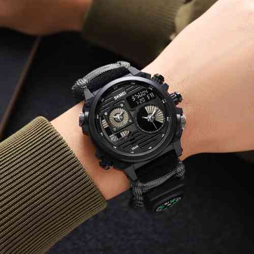 Часы наручные SKMEI 2202BK, PARACORD, BLACK, Compass, термометр, свисток, кресало, 10348 Днепр