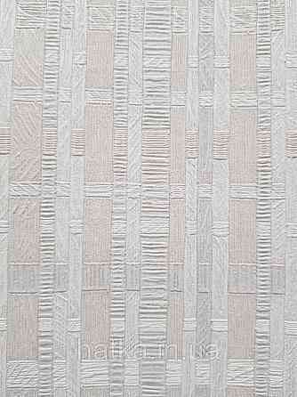 Обои виниловые на флизелине AdaWall Beta1.06х10  метровые полосы под соломку белые серебристые бежевые 1105=1 Киев