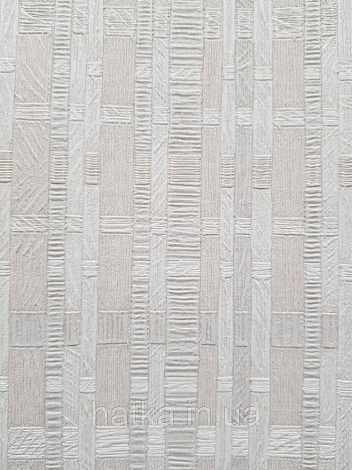Шпалери метрові вінілові на флізелін AdaWall Beta метрові смуги під соломку білі сріблясті бежеві Київ - фото 3