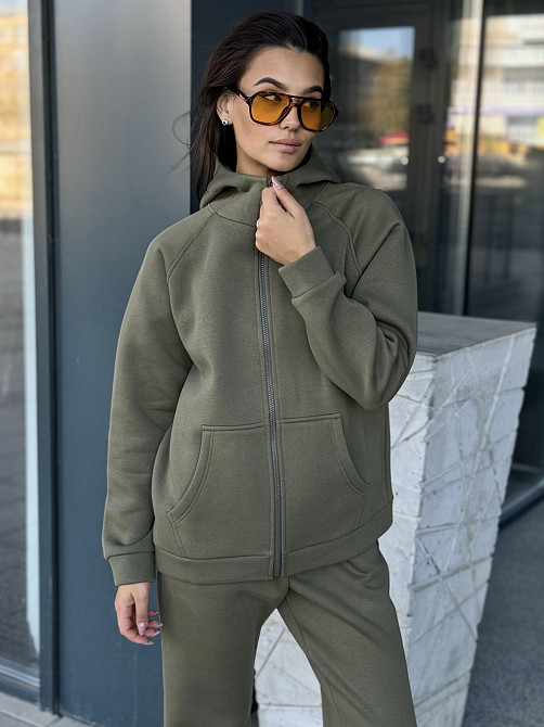 Жіночий спортивний костюм на флісі Хакі 46/48 Харків - фото 8