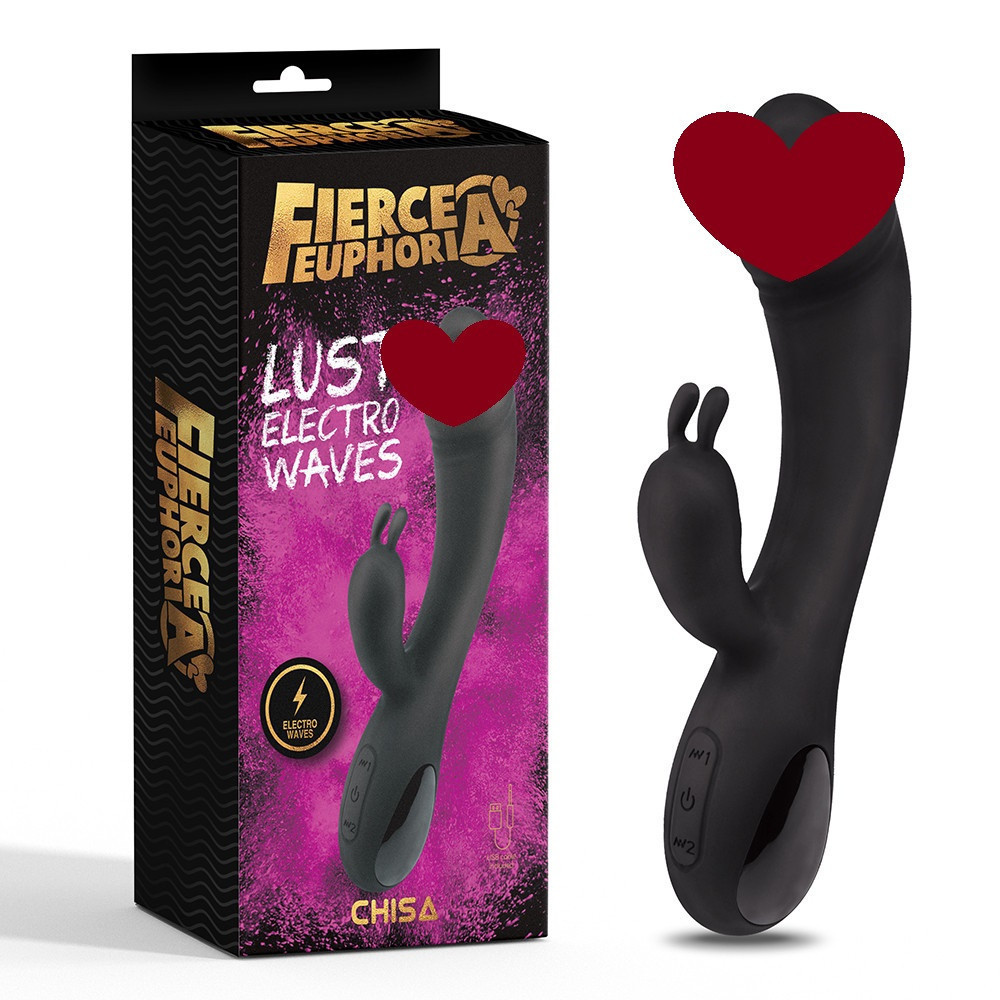 Вибратор кролик с электростимуляцией Chisa Fierce Euphoria Lust Electro Waves, черный Sex Aura Киев - изображение 1