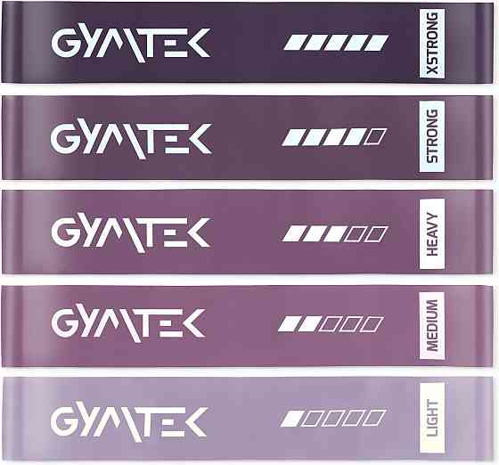 Набор резинок для фитнеса Gymtek 0,5-30кг фиолетовый Киев