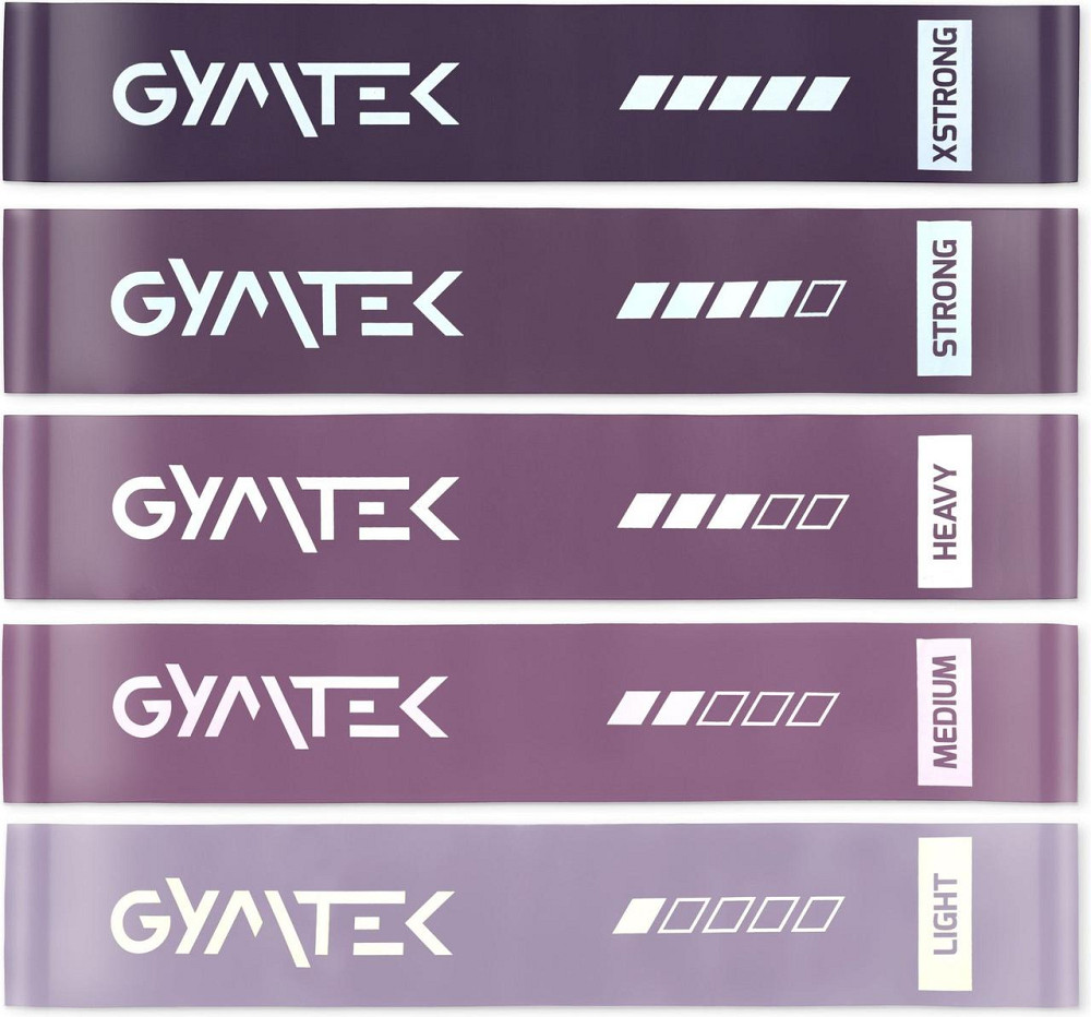 Набор резинок для фитнеса Gymtek 0,5-30кг фиолетовый Киев - изображение 1