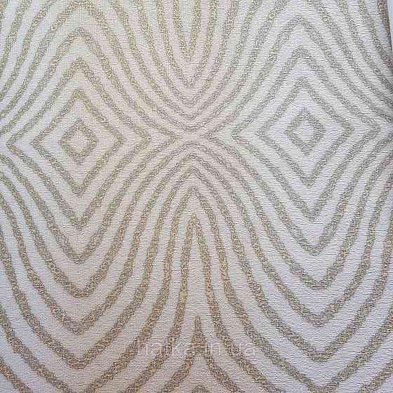 Шпалери метрові вінілові на флізелін 24 Carati Cristiana Masi абстракція смуги хвилі золотом на пісочному 3д Київ