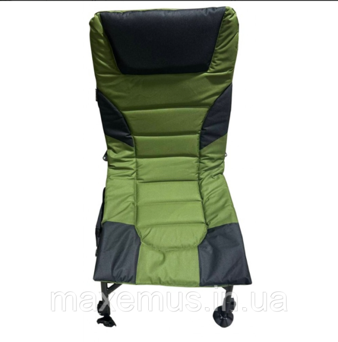 Карповое кресло раскладное для рыбалки Bonro B-26 (до 120 кг) Черно-зеленое туристическое Мостиська - фото 9