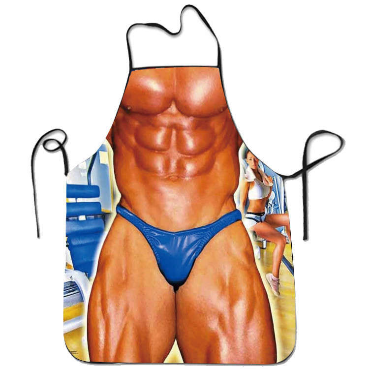 Прикольний фартух для чоловіків з принтом 80 на 60 см різнобарвний Київ - фото 1