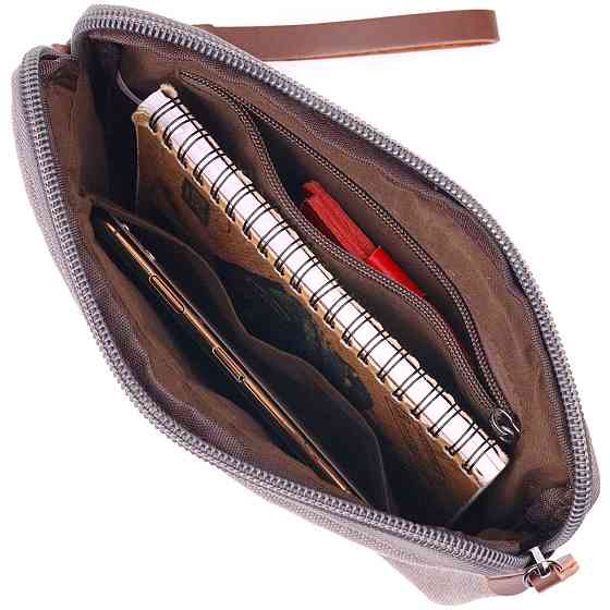 Чоловіча містка барсека з текстилю 21259 Vintage Сіра Київ