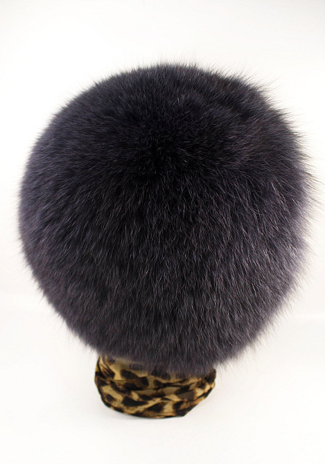 Шапка хутряна жіноча Анастасія Стріха Графітовий Харків - фото 4