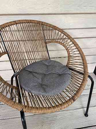 Подушка для стільців (38x38х5 см) кругла Decorator Мальмо колір сірий 84-046 Київ