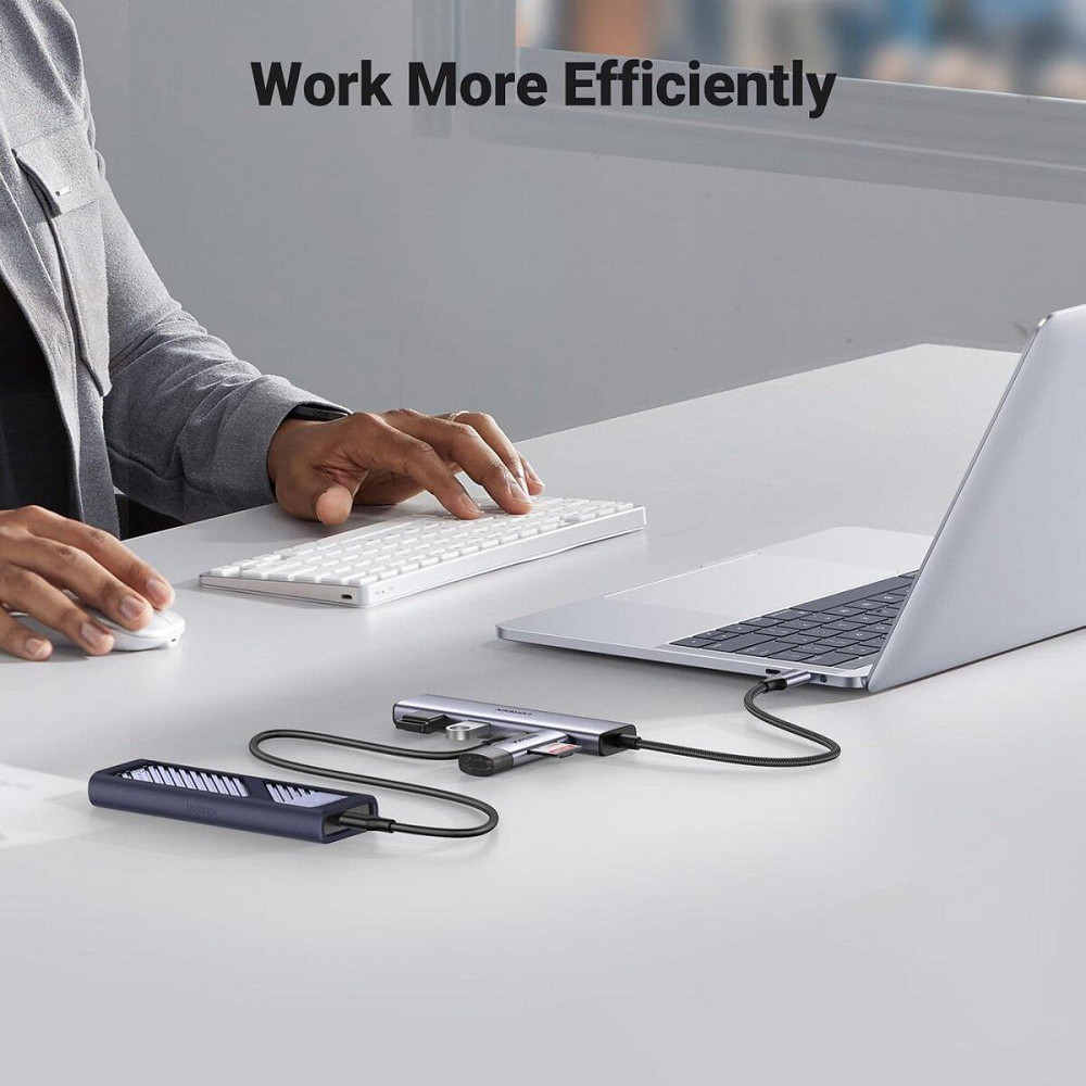 Хаб адаптер перехідник UGREEN 4-Port USB-C Hub UGR-15395 Одеса - фото 7